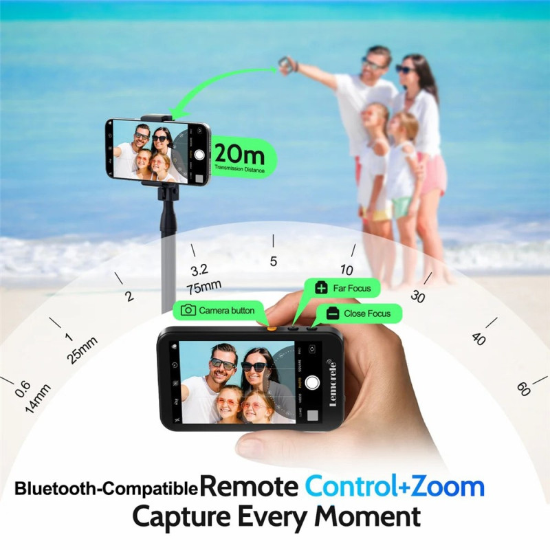 Smarttelefon Selfie Skjermspeiling Magnetisk Bakskjerm Livestreaming Bluetooth