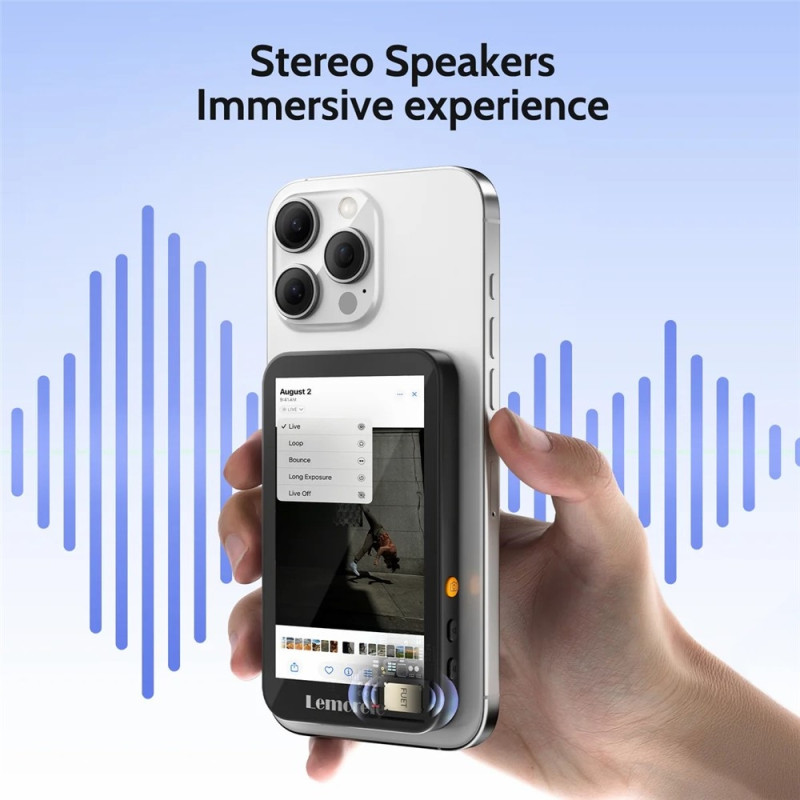 Smartphone Selfie Screen Mirroring Magnetic Rear Screen Live Streaming Bluetooth