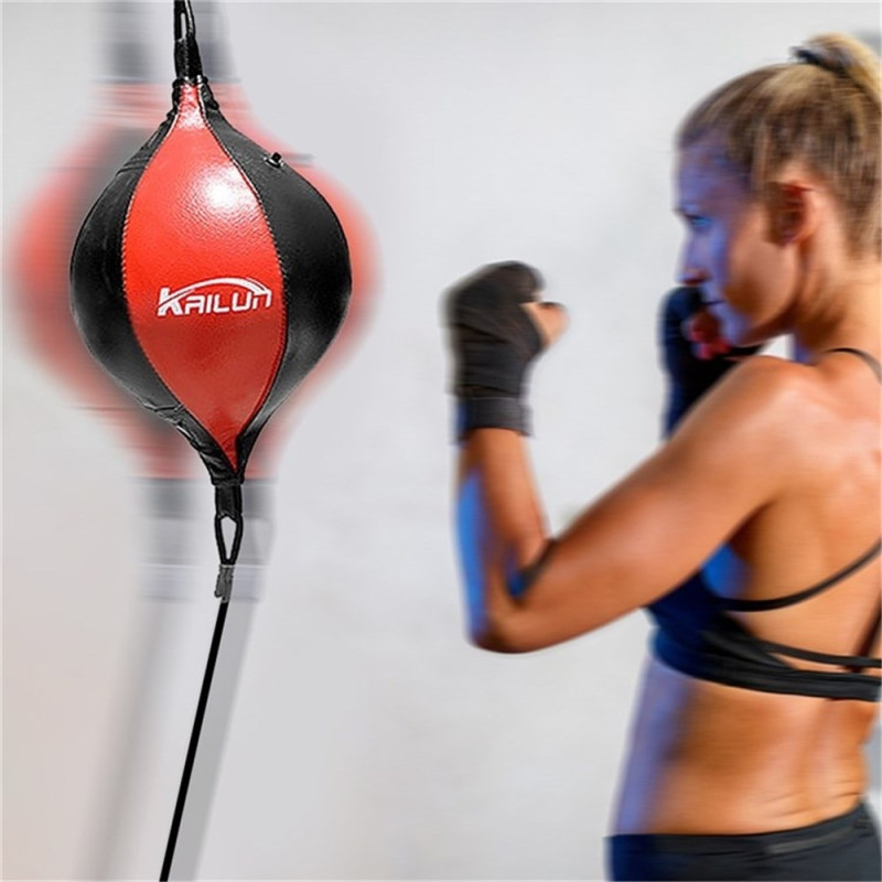 KRILUN Boxing Ball Speed ​​Punching Bag PU Leather MMA Muay Thai Training Bag with Pump
