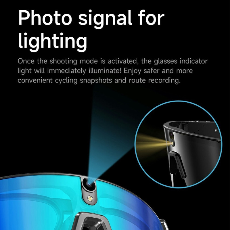AI Smart Glasses Camera 4K Video Recording EIS Stabilization Bluetooth
