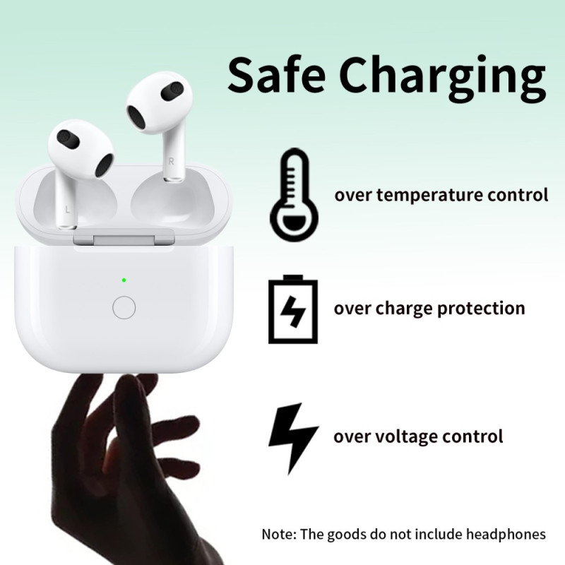 AirPods 3 -latauskotelolle Sisäänrakennettu 620 mAh:n akku Langaton lataus USB-C
