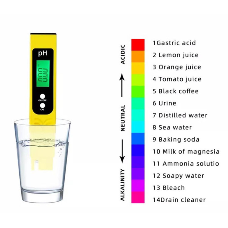 PH Meter Automatisk kalibrering Vannkvalitetstester Vanntesting