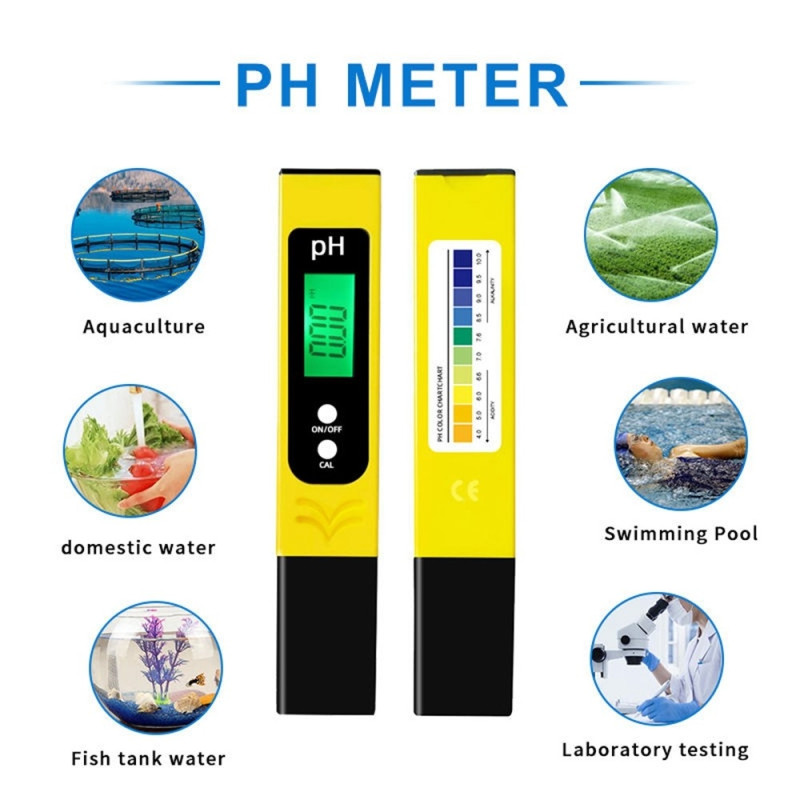 PH Meter Automatisk kalibrering Vannkvalitetstester Vanntesting