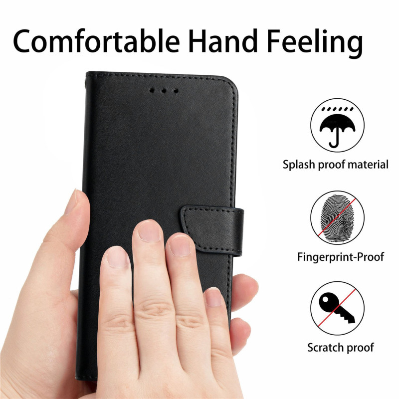 Genuine Cow Leather Wallet Phone Case For OnePlus 15 5G
