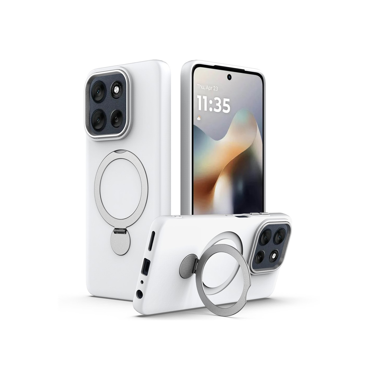 Magnetiskt mobilskal med roterande ring till Motorola Edge 70 5G
