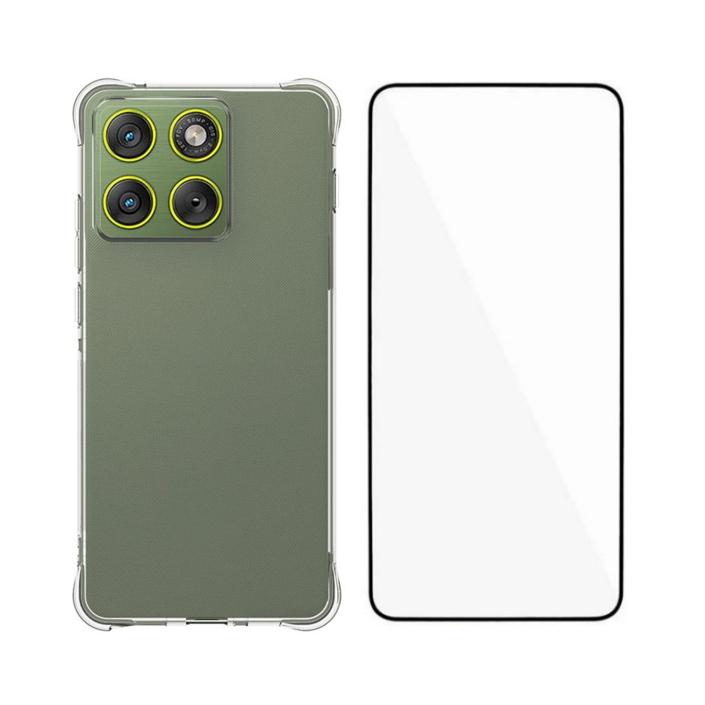 WANLONFENG mobilskal med härdat glas till Motorola Edge 70 5G