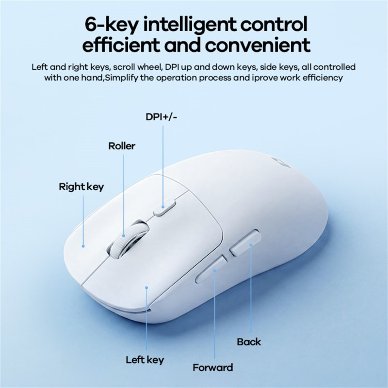 Computermus Trådløs Mus REMAX WM-01 2.4G Bluetooth DPI Justerbar Ergonomisk Lydløs