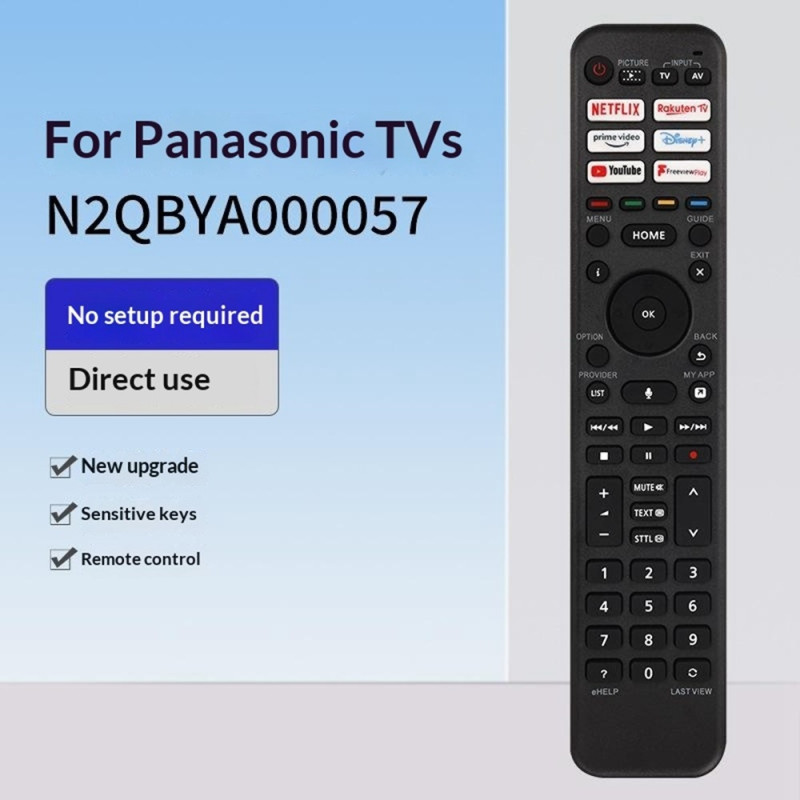 Udskiftning af fjernbetjening til N2QBYA000057 til Panasonic TV