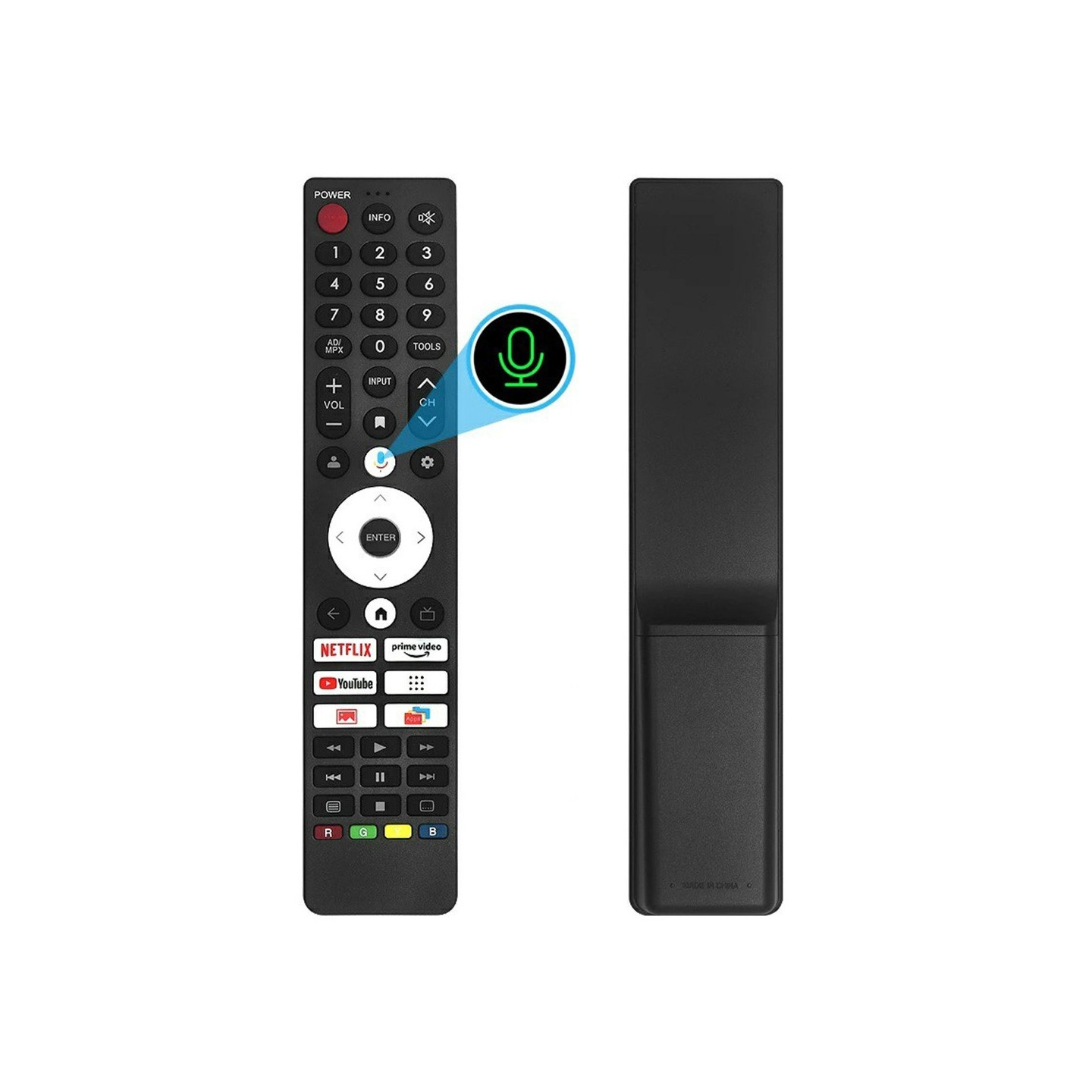 TV fjernbetjening Erstatning til erstatning for GB422WJSA til Sharp TV-stemmefunktion