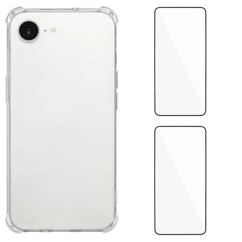 WANLONFENG mobildeksel med skjermbeskytter til iPhone 17e / 16e