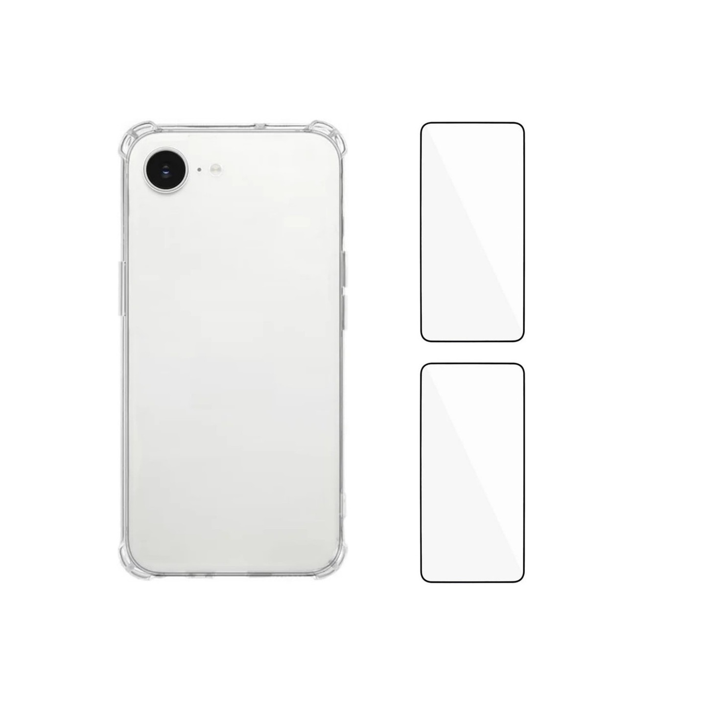 WANLONFENG mobilskal med skärmskydd till iPhone 17e / 16e