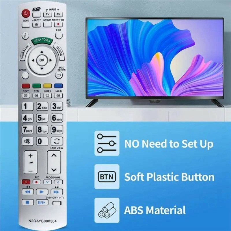 Kaukosäätimen korvaava N2QAYB000504 Panasonic TV:lle