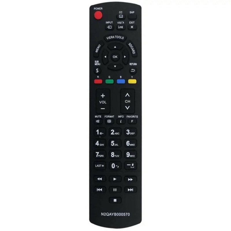 Remote Control Replacement for N2QAYB000570 For Panasonic TV