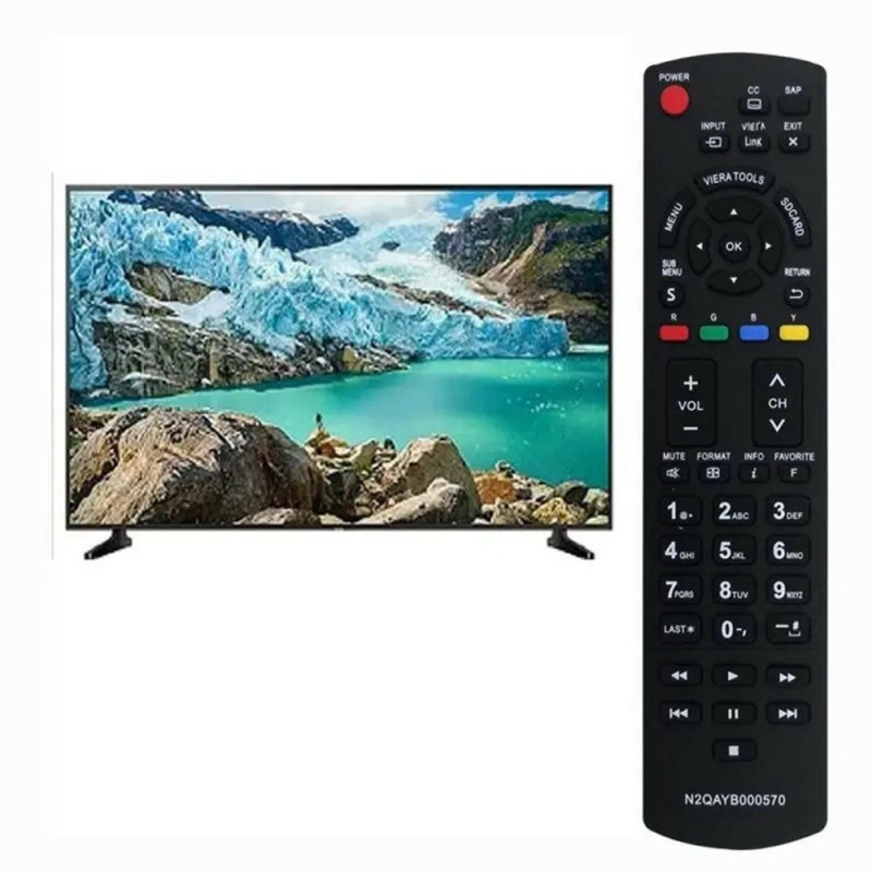 Kaukosäätimen korvaava N2QAYB000570 Panasonic TV:lle