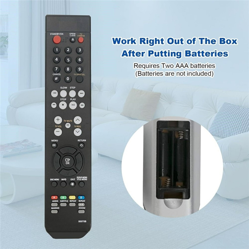 Remote Control Replacement for 00070B For Samsung DVD Player
