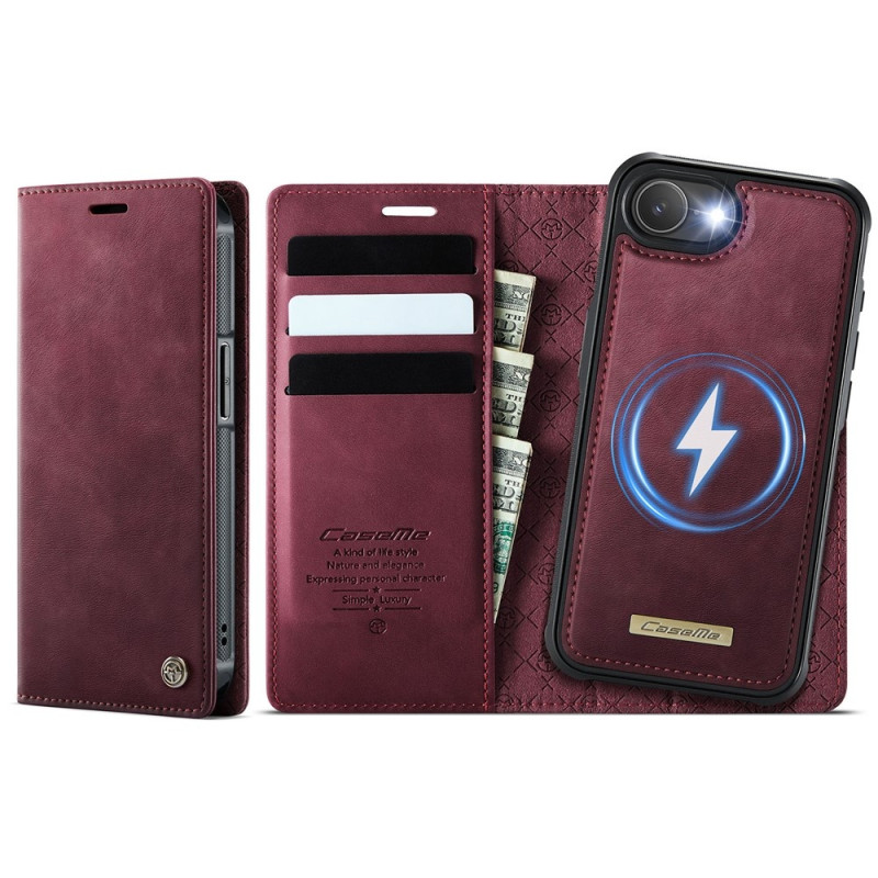 CASEME For iPhone 17e / 16e Wallet Case Magnetic Detachable RFID Blocking 