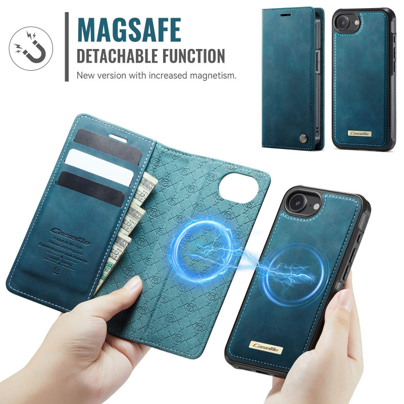CASEME Til iPhone 17e / 16e  Pungcover Magnetisk Aftagelig RFID Beskyttelse
