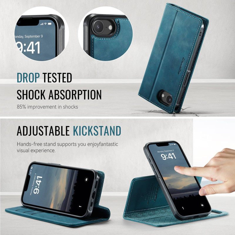 CASEME Til iPhone 17e / 16e  Pungcover Magnetisk Aftagelig RFID Beskyttelse