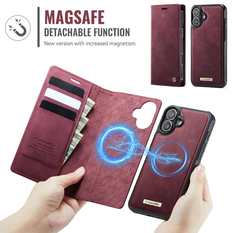 CASEME Til iPhone 17  Lommebokdeksel Magnetisk Avtakbar RFID Beskyttelse 