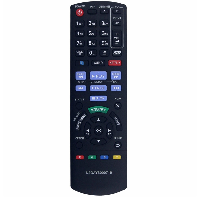 Fjernkontroll erstatning for N2QAYB000719 for Panasonic Blu-ray DVD-spiller