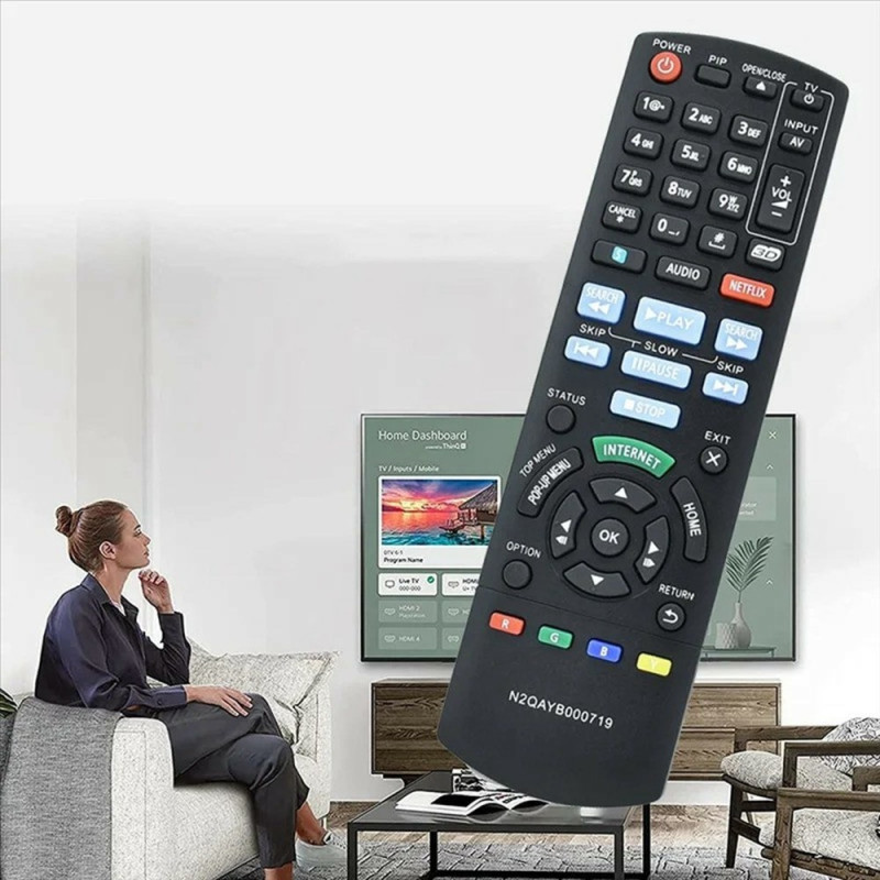 Udskiftning af fjernbetjening til N2QAYB000719 til Panasonic Blu-ray DVD-afspiller