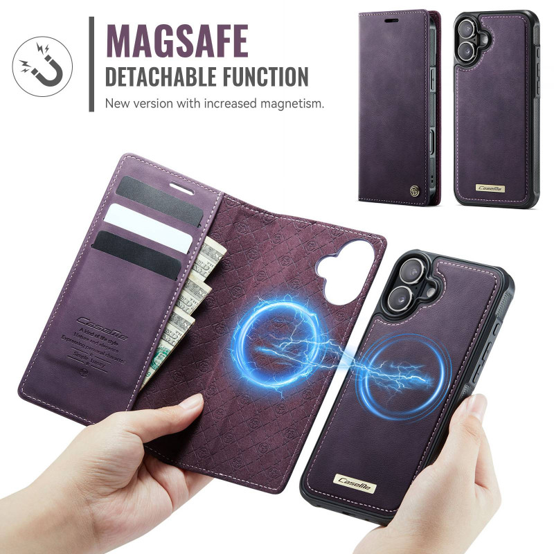 CASEME Til iPhone 17  Pungcover Magnetisk Aftagelig RFID Beskyttelse 