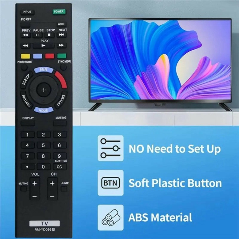 Kaukosäätimen vaihto RM-YD096:lle Sony TV:lle