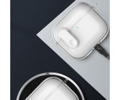 För AirPods 4 hörlurar Fodral Snap Switch Ice Crystal Clear Skal - Transparent Grå