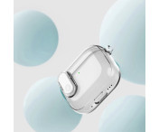 För AirPods 4 hörlurar Fodral Snap Switch Ice Crystal Clear Skal - Transparent Grå