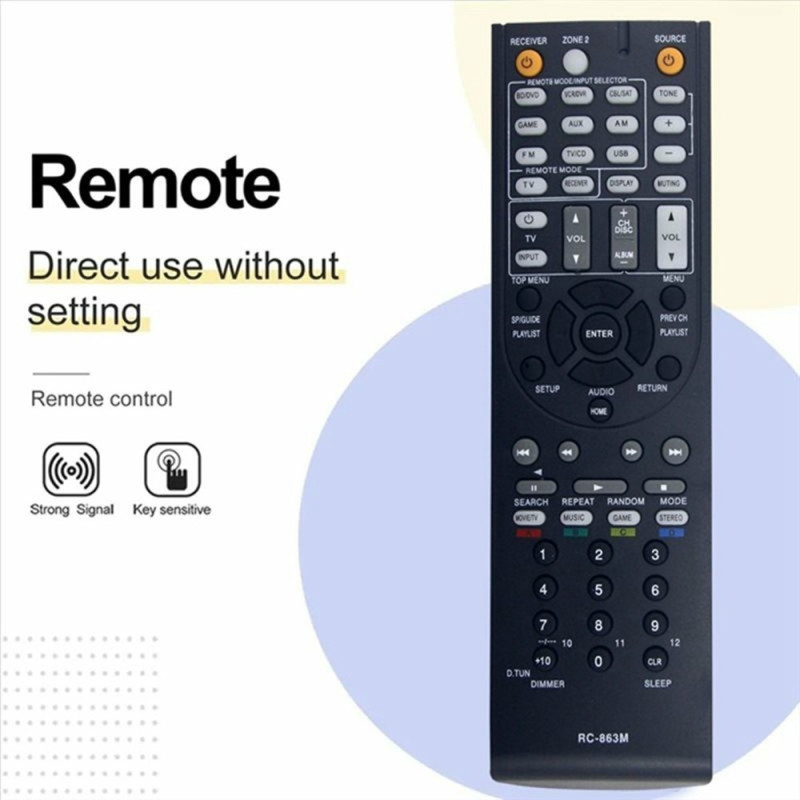 Remote Control Replacement for RC-863M For Onkyo AV Receiver