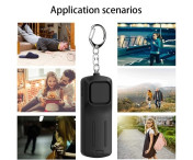 Nödlarm Överfall Skydd bärbar självförsvar 130dB högljudd hängande nyckelring