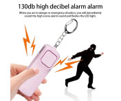 Nödlarm Överfall Skydd bärbar självförsvar 130dB högljudd hängande nyckelring