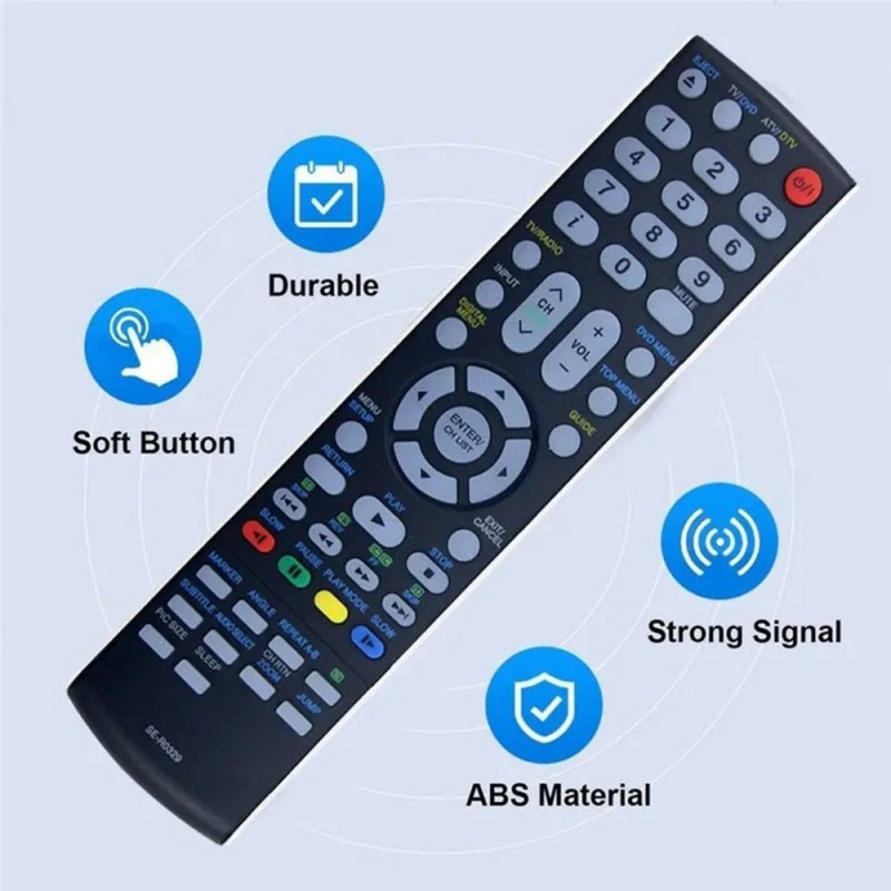 Udskiftning af fjernbetjening til SE-R0329 til Toshiba DVD-afspiller