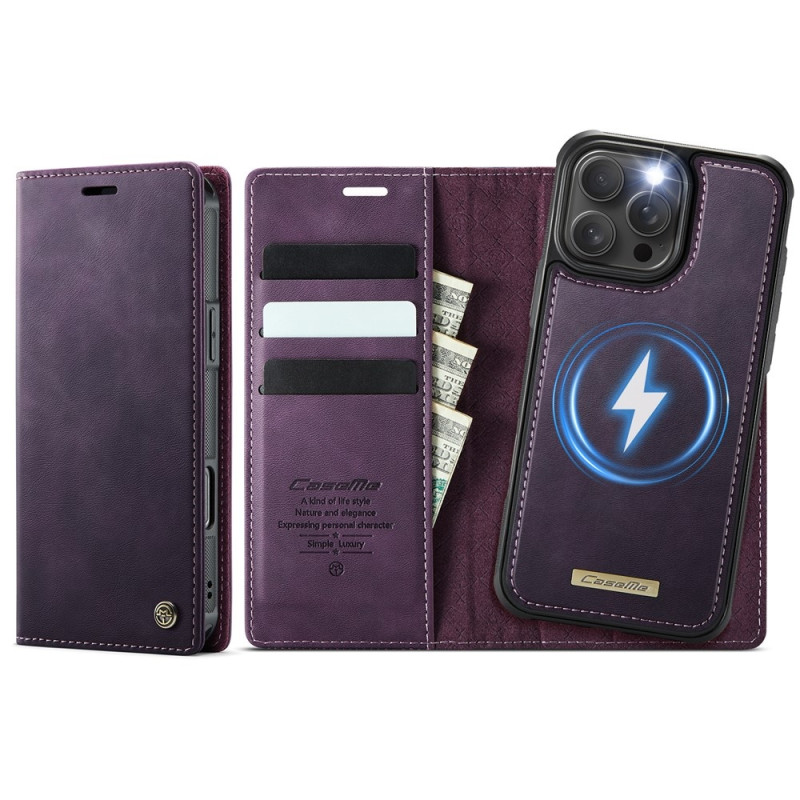 CASEME For iPhone 16 Pro Wallet Case Magnetic Detachable RFID Blocking 