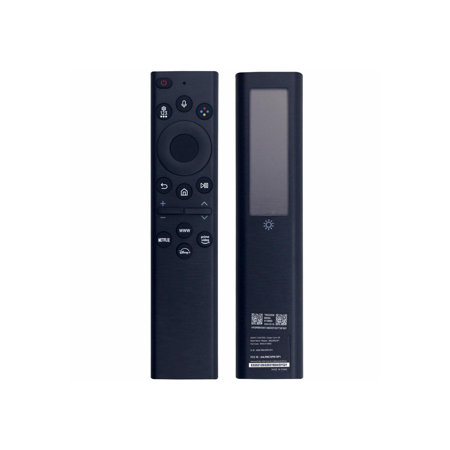 TV fjernbetjening Erstatning til BN59-01386D til Samsung TV soldrevet stemmestyring
