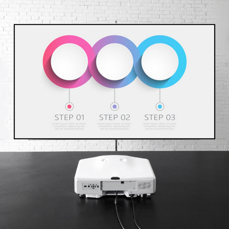 Projection Screen 84 Inch Projector 172 x 125cm 4:3 Full 4K High Definition Projector Screen