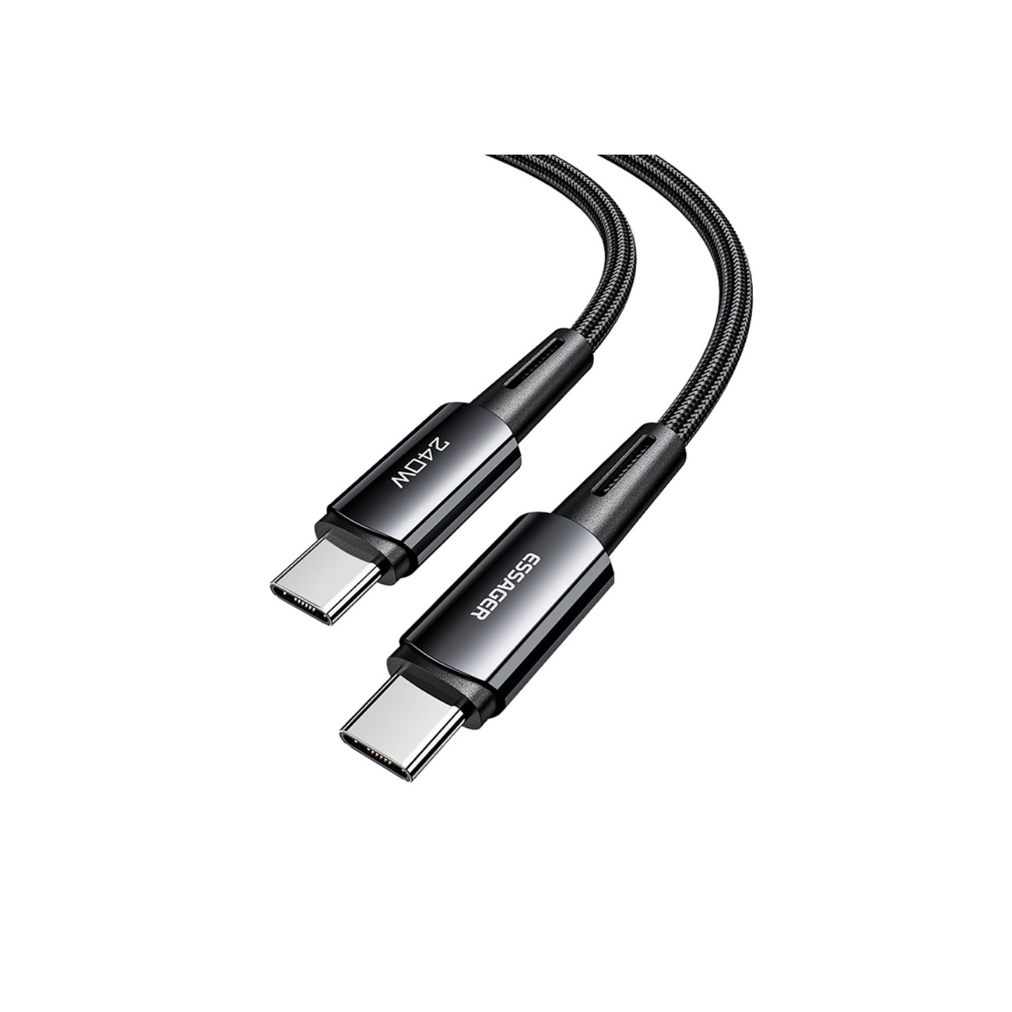 ESSAGER 2m USB-C til USB-C PD 240W Ladekabel Datakabel Hurtig opladning
