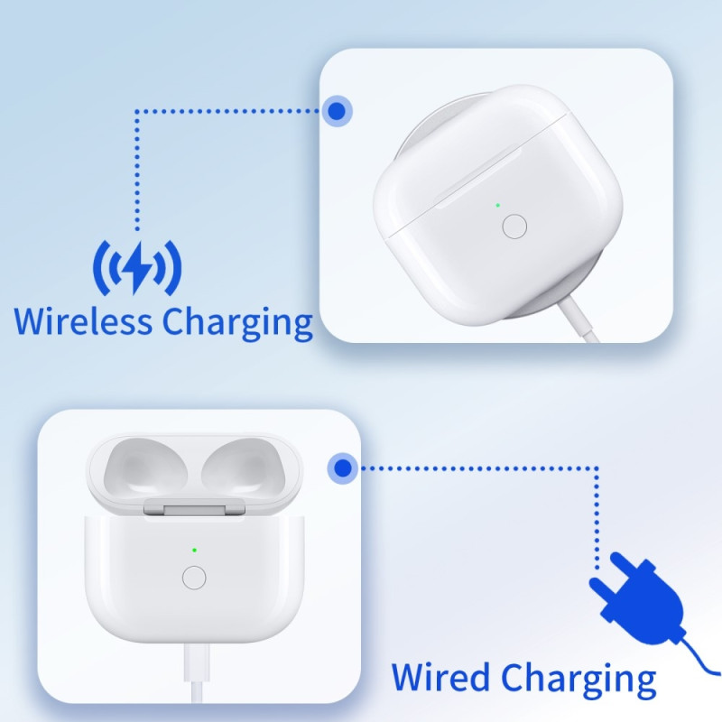 For AirPods 3 Charging Case Built-in 620mAh Battery Bluetooth Wireless Charging