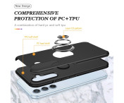 Till Samsung Galaxy A16 5G / A16 4G Hybridskal med Roterbar Ringhållare - Svart