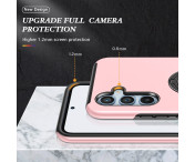Till Samsung Galaxy A16 5G / A16 4G Hybridskal med Roterbar Ringhållare - Rosa