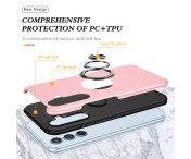 Till Samsung Galaxy A16 5G / A16 4G Hybridskal med Roterbar Ringhållare - Rosa