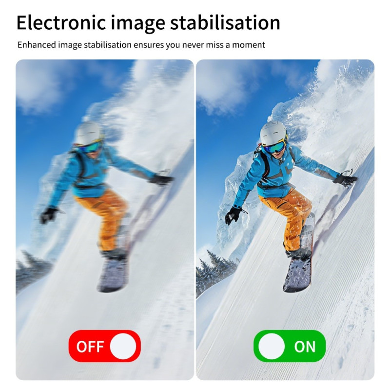Videokamera Action-kamera 4K Wi-Fi HD Vedenpitävä kotelo Elektroninen kuvanvakautus