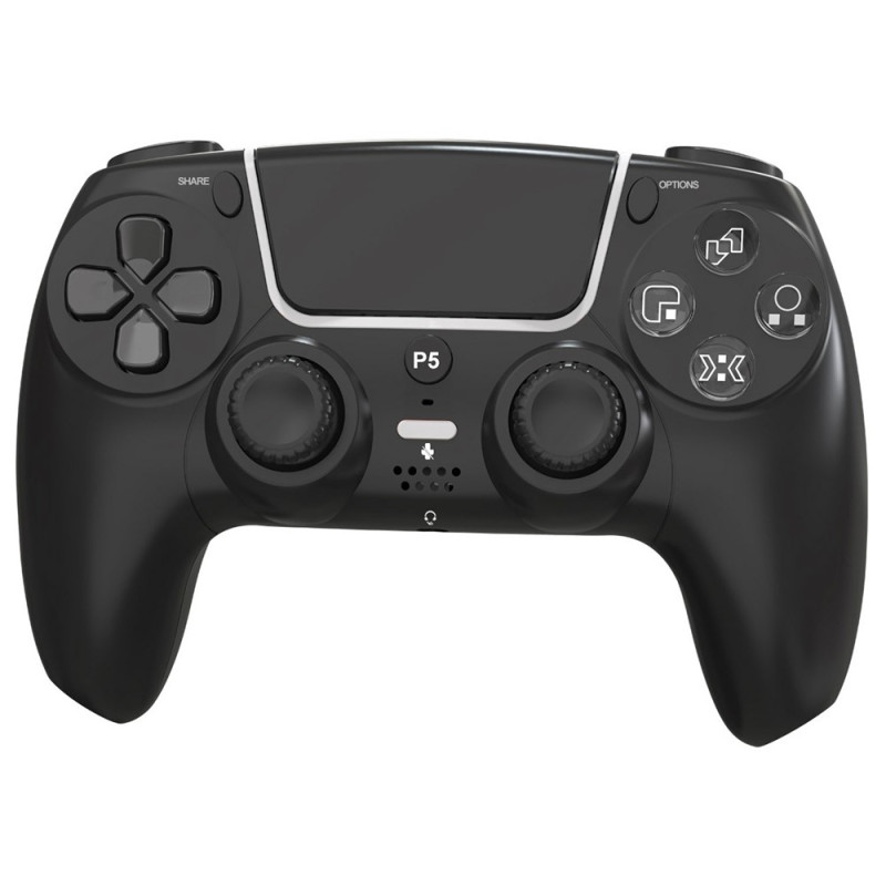 Trådløs spilcontroller kompatibel med PS5 6-akset gyroskop dobbelt vibration - Sort