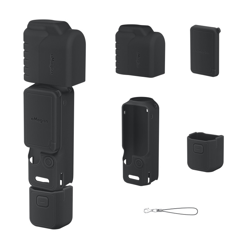 Etui til DJI Osmo Pocket 4 Beskyttelsesetui Fuld kropsbeskyttelse Stødfast silikonetui