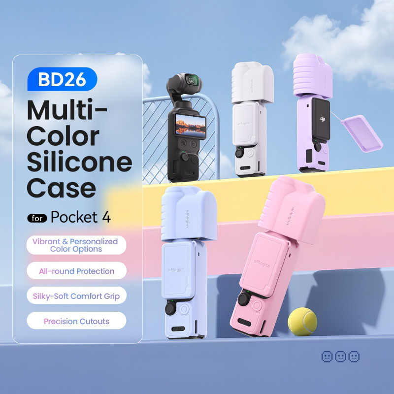 Etui til DJI Osmo Pocket 4 beskyttelsesetui full kroppsbeskyttelse støtsikkert silikonetui