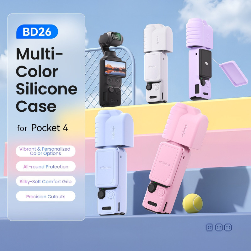 Etui til DJI Osmo Pocket 4 beskyttelsesetui full kroppsbeskyttelse støtsikkert silikonetui