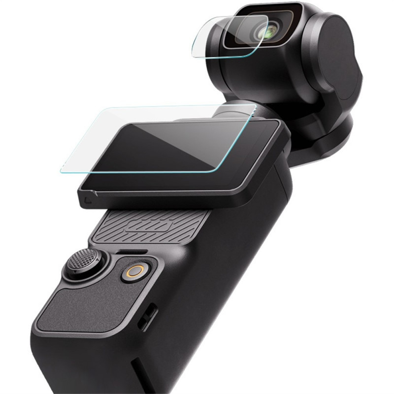 IMAK For DJI Osmo Pocket 4 Herdet Glass Skjermbeskytter + Linsebeskyttelsesfilm Sett