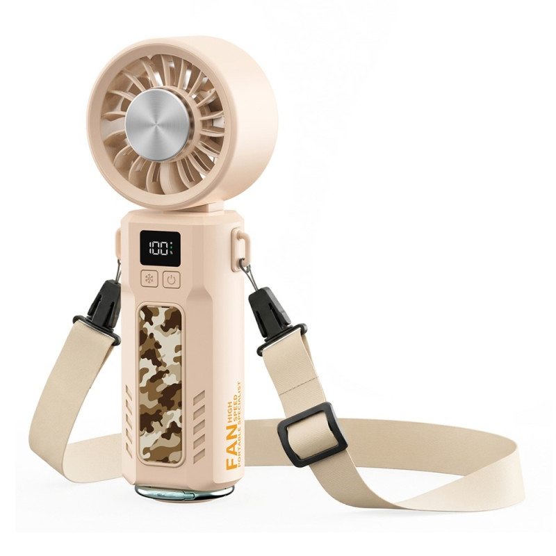 Håndholdt vifte 3600mAh oppladbar 7500 o/min turbovifte 5 hastigheter