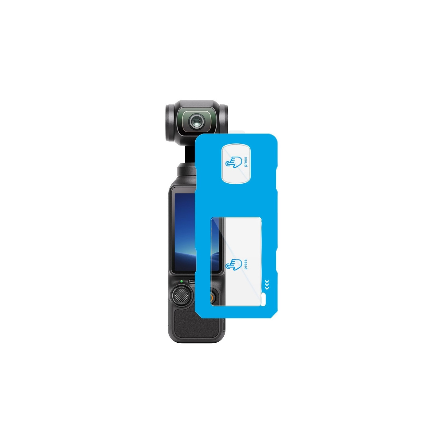 IMAK Honor DJI Osmo Pocket 4 Karkaistu Lasi Näytönsuojus + Linssikalvosetti Itseasettuvalla Kehyksellä