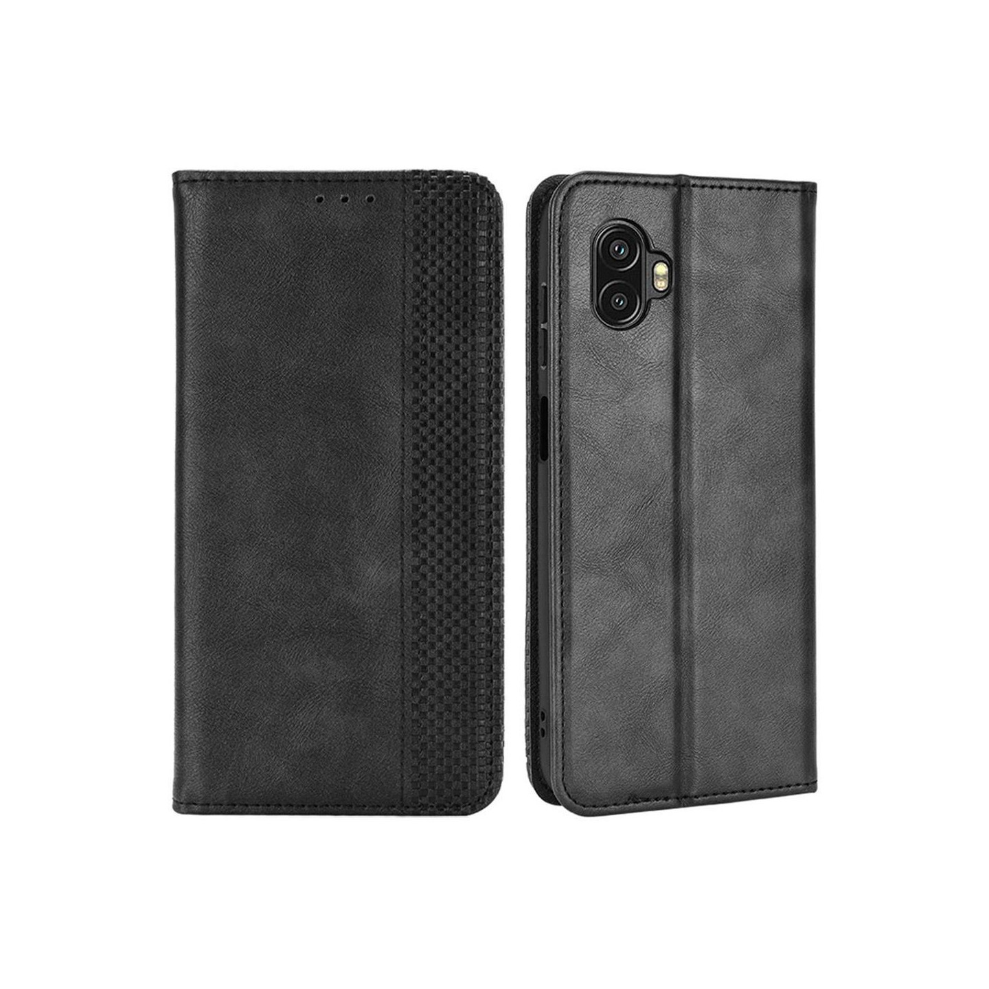Wallet Stand Flip Phone Case for Samsung Galaxy Xcover 6 Pro 5G - Black